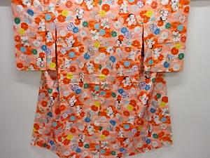 アンティーク　御所人形に菊模様長襦袢